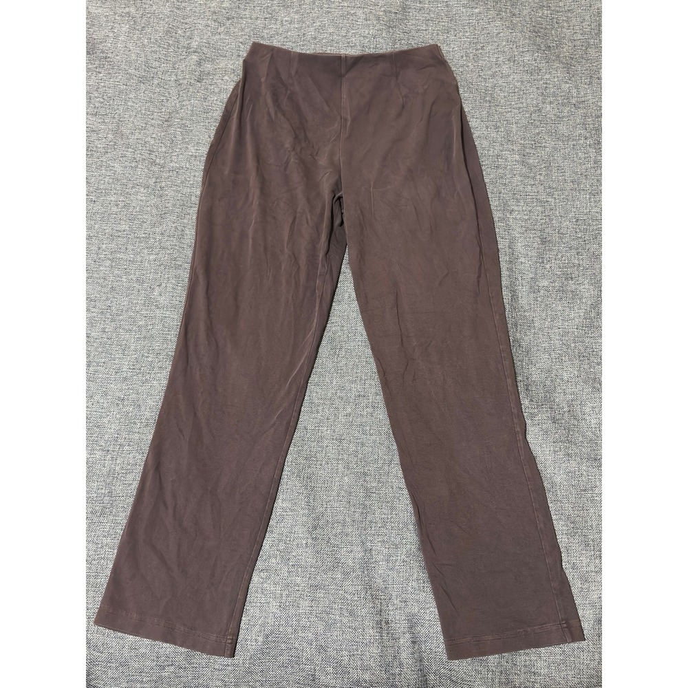 L.L. Bean Womens Medium Regular Pants Brown Cotton Lycra Spandex 260867